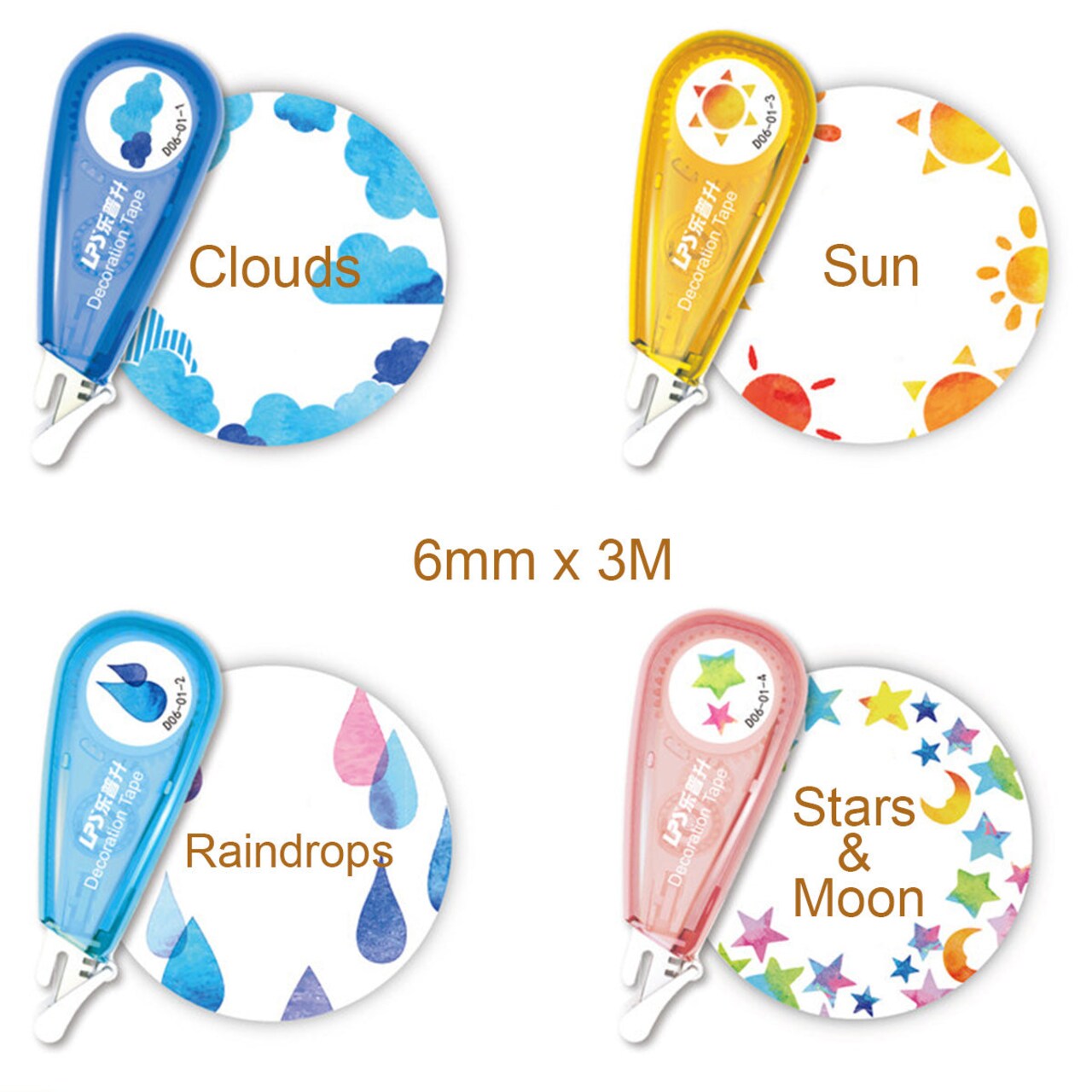 Wrapables Novelty Sticker Machine Pens, Decorative DIY Stationery Supplies for Home Office School